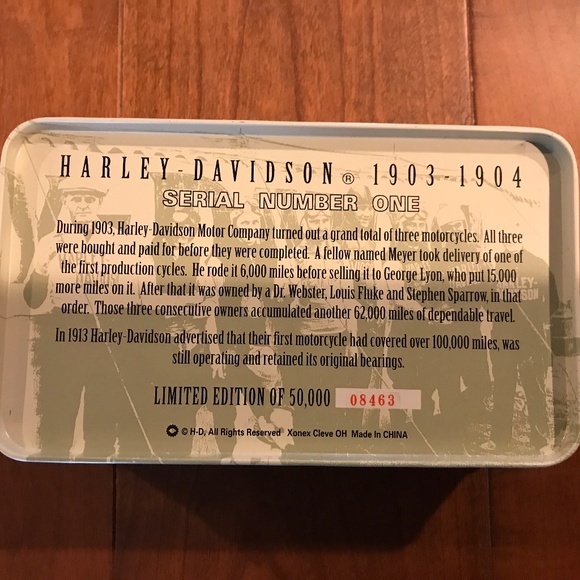 HARLEY-DAVIDSON 1903-1904 LIMITED EDITION MINI RELICA WITH ORIGINAL TIN - Picture 5 of 5
